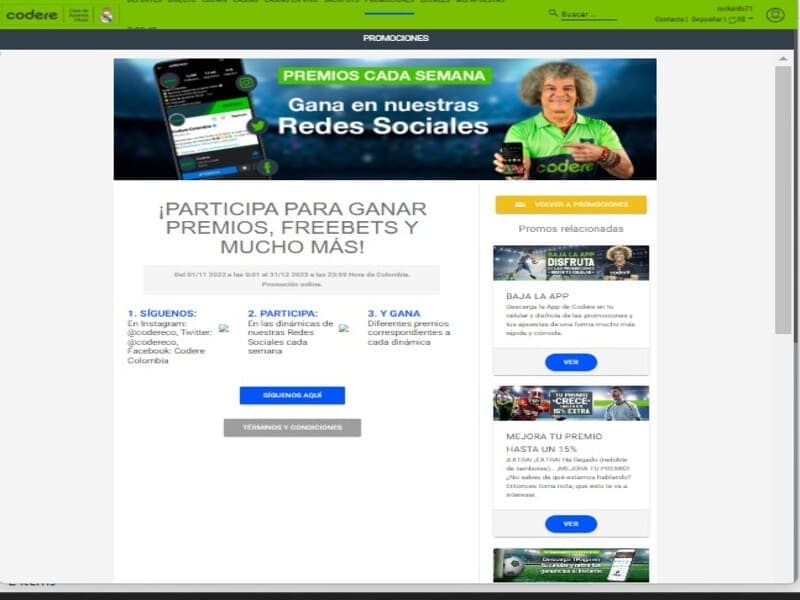 Según el tipo de mercado de la apuesta en Codere