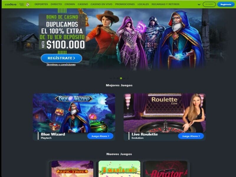 Bono de bienvenida y promociones que tiene Codere online