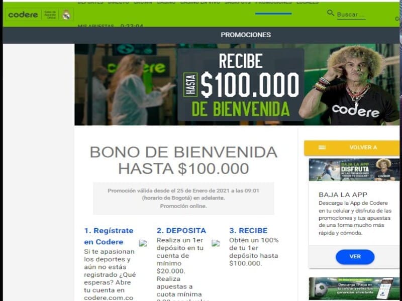 Esto es lo que puedes encontrar en Codere casino online