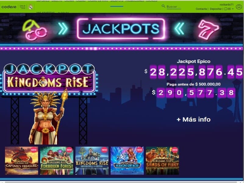 Juega en los tragamonedas de Codere y consigue un Jackpot